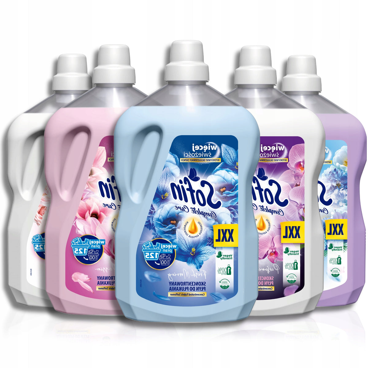 Large Set of Fabric Rinsing Liquids COLOR PROTECTION 2,5 L x5 625 Washes