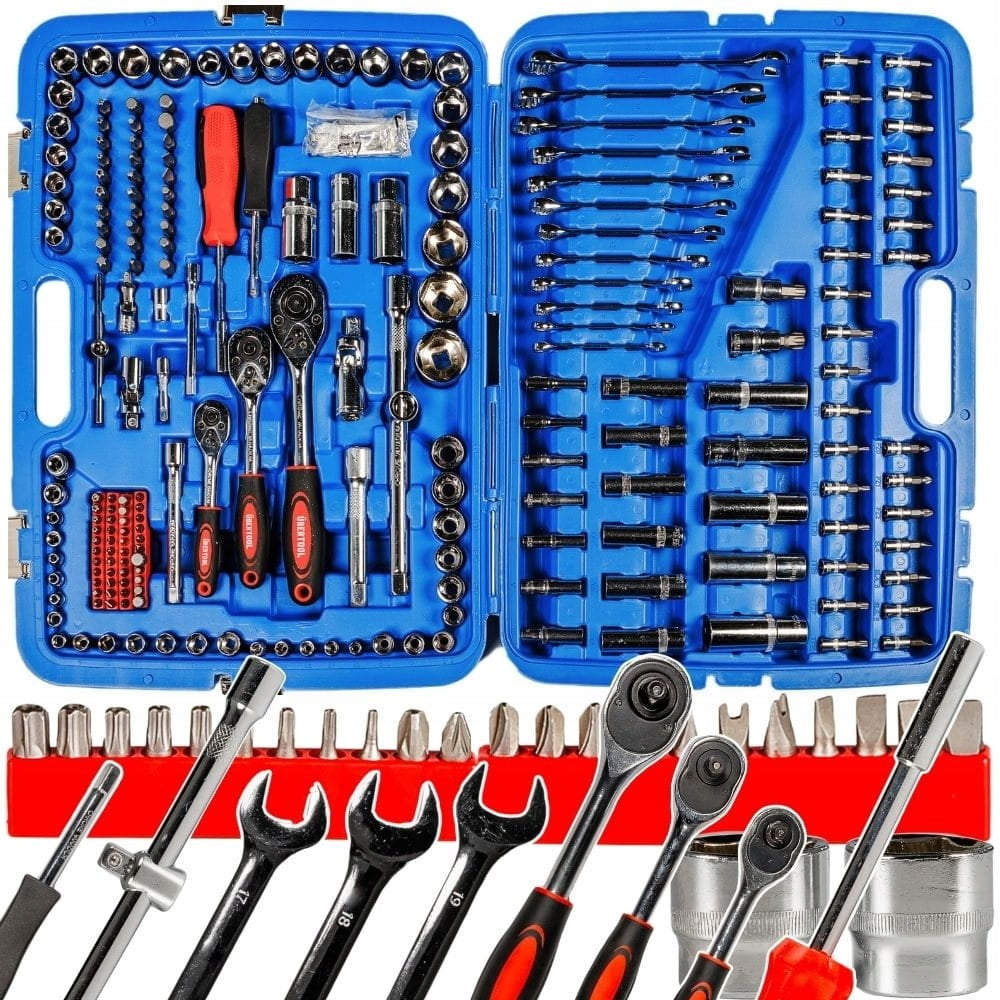 Large Set of Socket Wrench Tools 216 el. 1/2", 3/8", 1/4" BMC