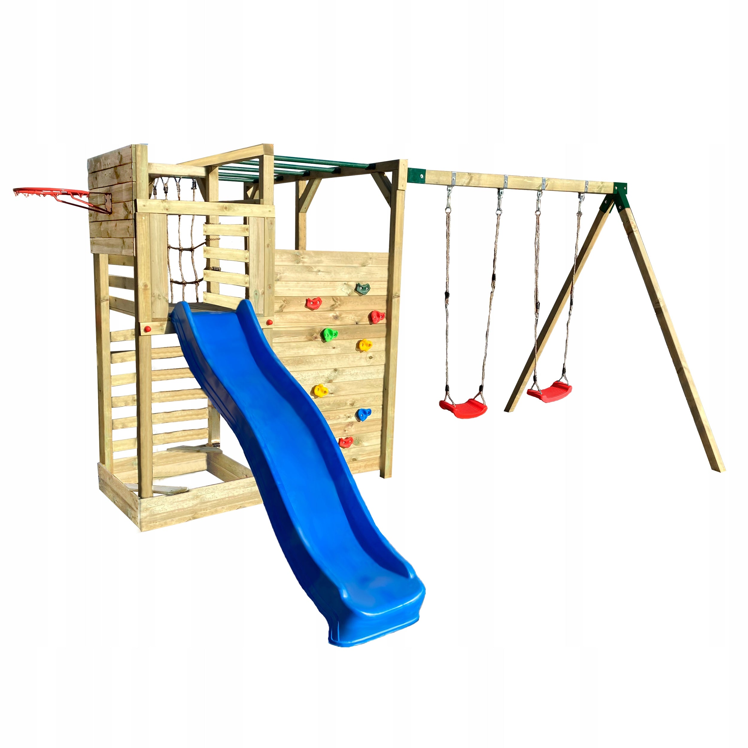 Large Square Toys Cubic Delta Two Swings Slide Climbing Wall