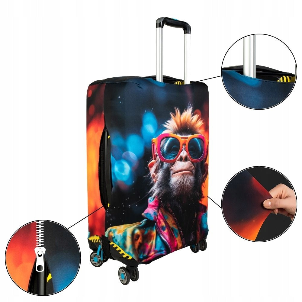 Large Suitcase Cover Thick Protective Pouch Luggage M Print Full Map Brand no brand