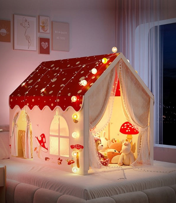 Large Tent Cottage 160 cm for Children Castle Palace for Garden Room House Tipi Kid's age 4＋ years