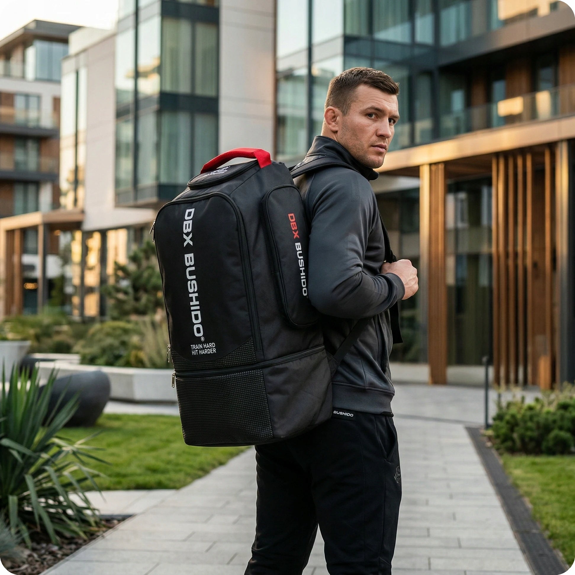 Large Training Bag Sports Backpack for Combat Sports for Gym Bushido Additional features double bottom adjustable suspenders adjustable support strap ventilated pocket water resistance