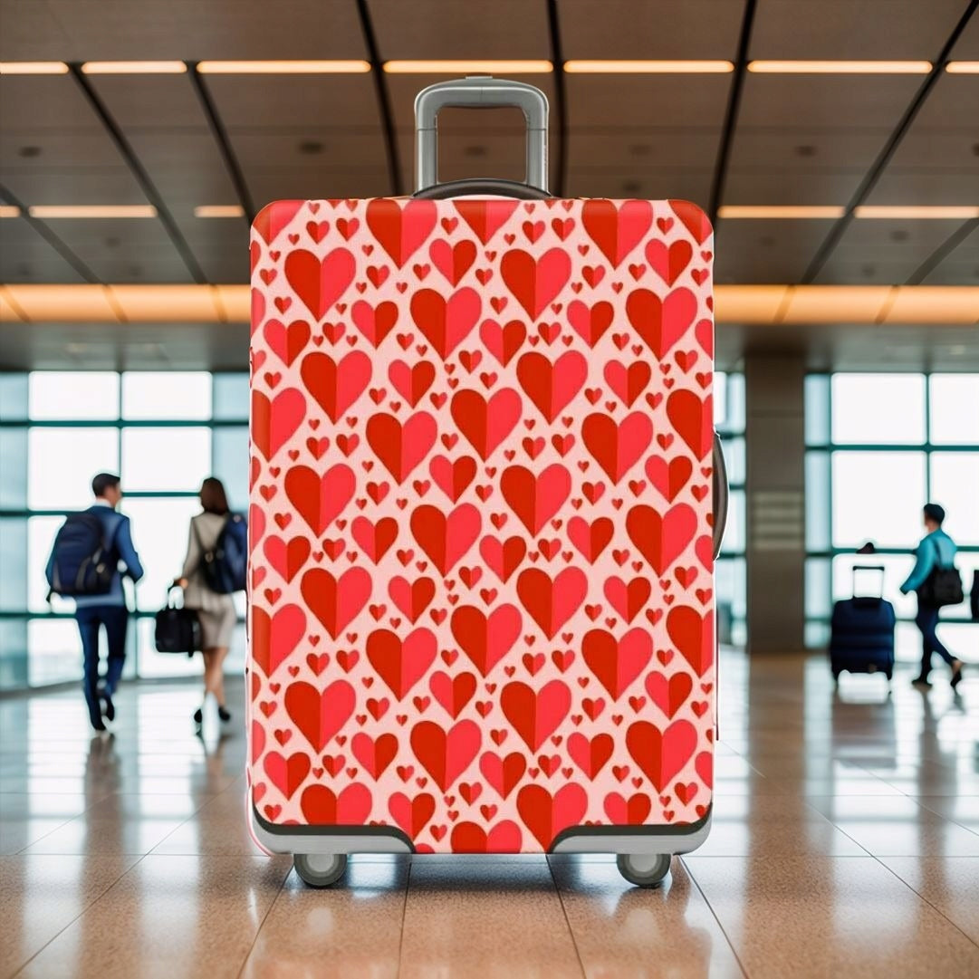 Large Travel Suitcase Cover Protective Luggage Pouch Large L print Color gray