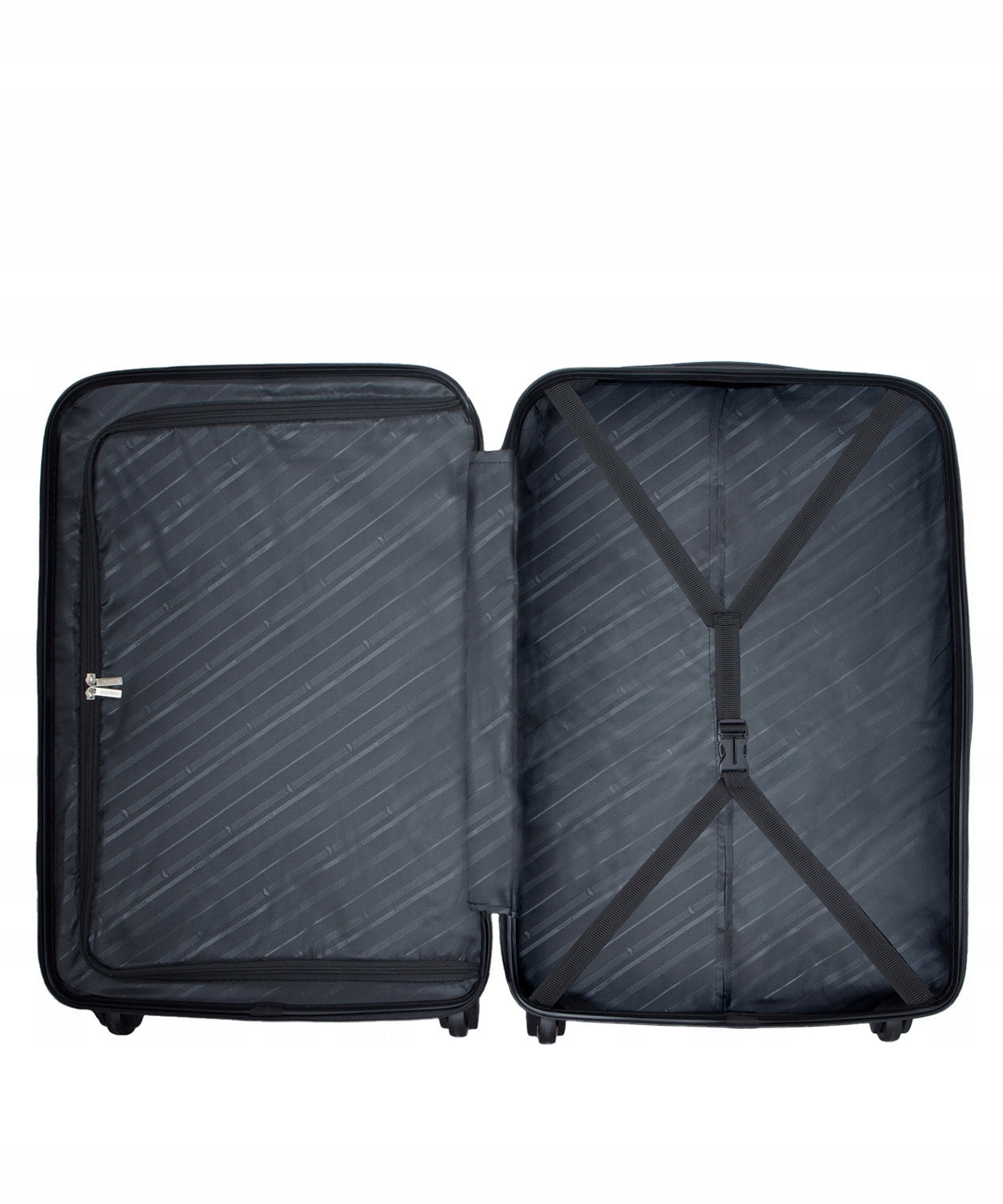 Large Travel Suitcase On Wheels Hard ABS PUCCINI Black ABS024A-1 Model Alicante