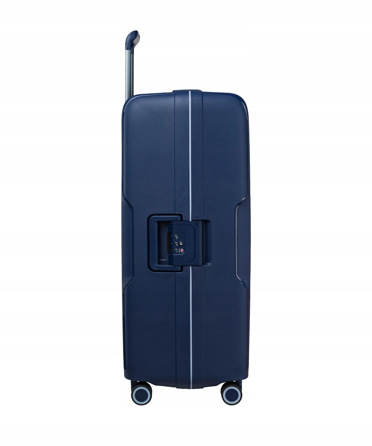 Large Travel Suitcase On Wheels Hard Buckles PUCCINI Navy Blue PP022A 7A Brand PUCCINI