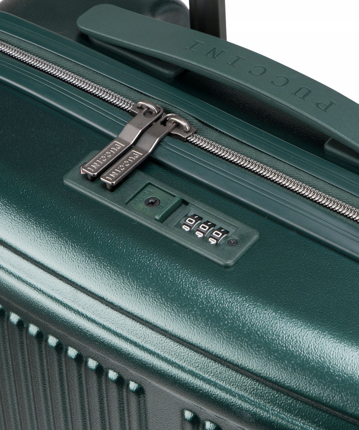 Large Travel Suitcase On Wheels Hard PUCCINI Dark Green PC033A-5D Depth (shorter edge) 28 cm
