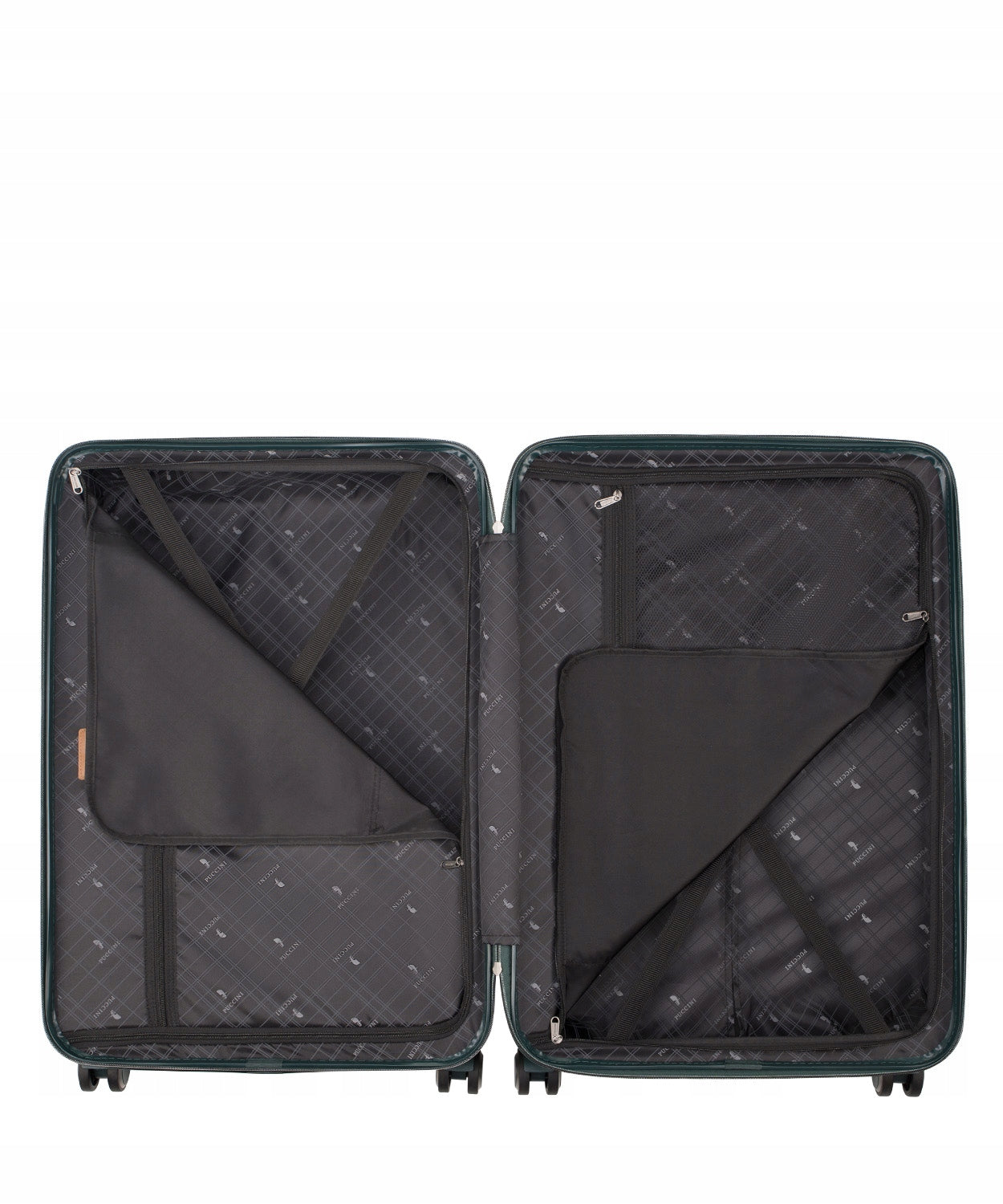 Large Travel Suitcase On Wheels Hard PUCCINI Dark Green PC033A-5D Height 74 cm