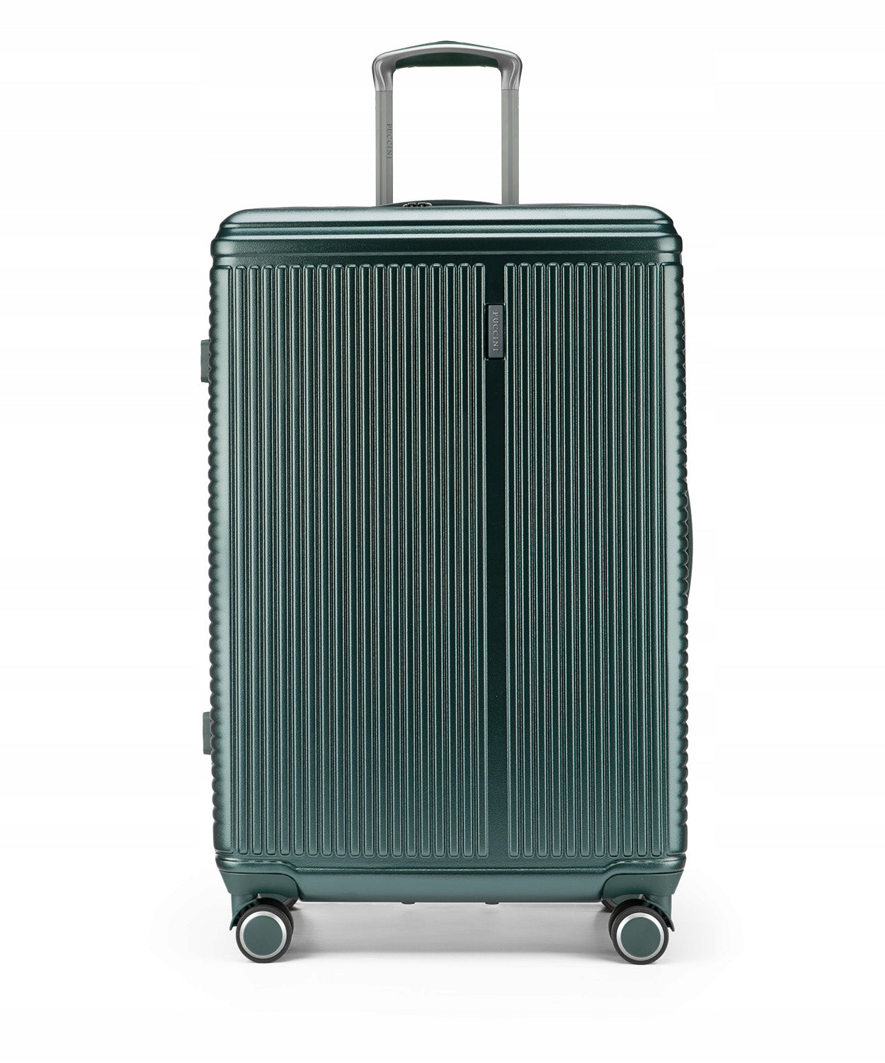 Large Travel Suitcase On Wheels Hard PUCCINI Dark Green PC033A-5D Packaging status original