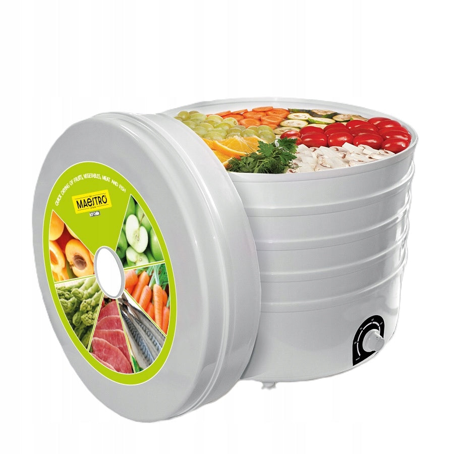 Large Vegetable Dryer Fruit Herbs Mushroom 38,5cm 520W | Maestro MR-766 Dominant color white