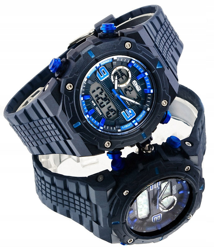 Large Watch OCEANIC WR100m Youth Dual-Time Case material synthetic material