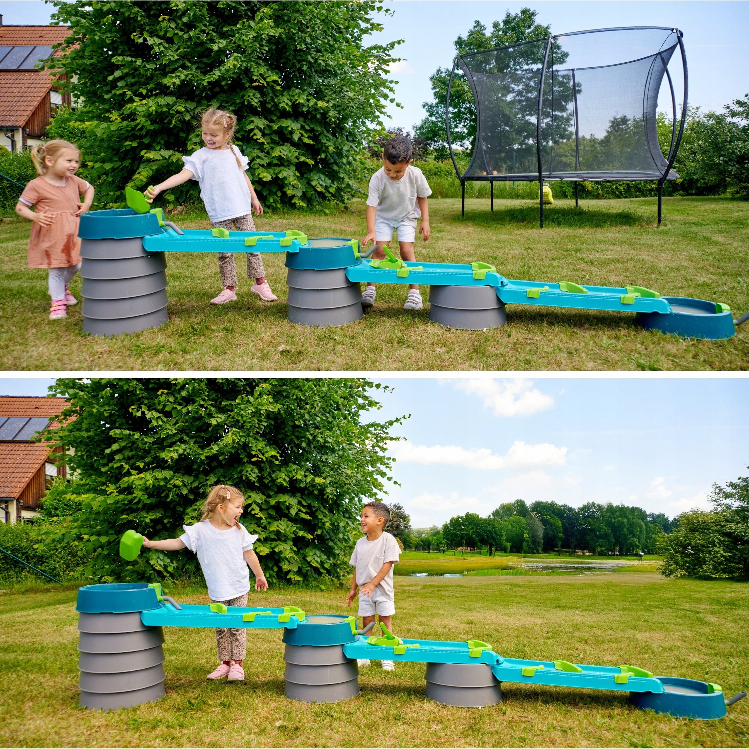 Large Water Track Garden Set XXL 360° Channels and Trays 35 el. AQUAPLAY BIG Brand BIG