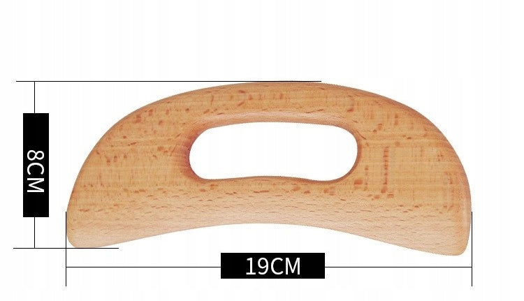 Large Wooden Anti-Cellulite Massager Massage Oil Gift for Her Manufacturer code Drewniany Gua Sha Akupunktura Akupresura