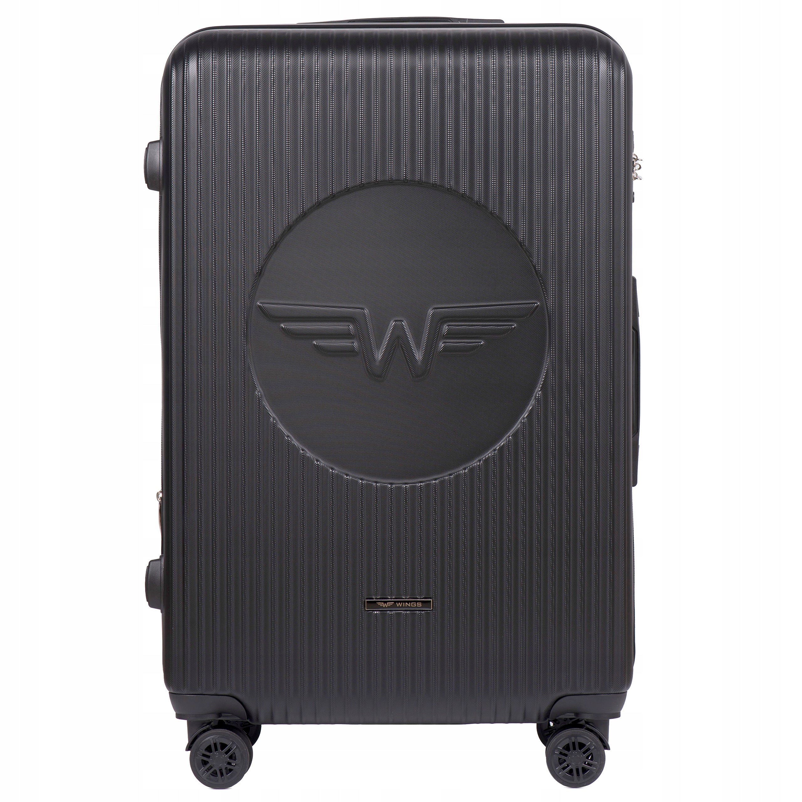 Large XXL SUITCASE on 4 wheels with ABS LUGGAGE registered hard WINGS Depth (shorter edge) 29 cm