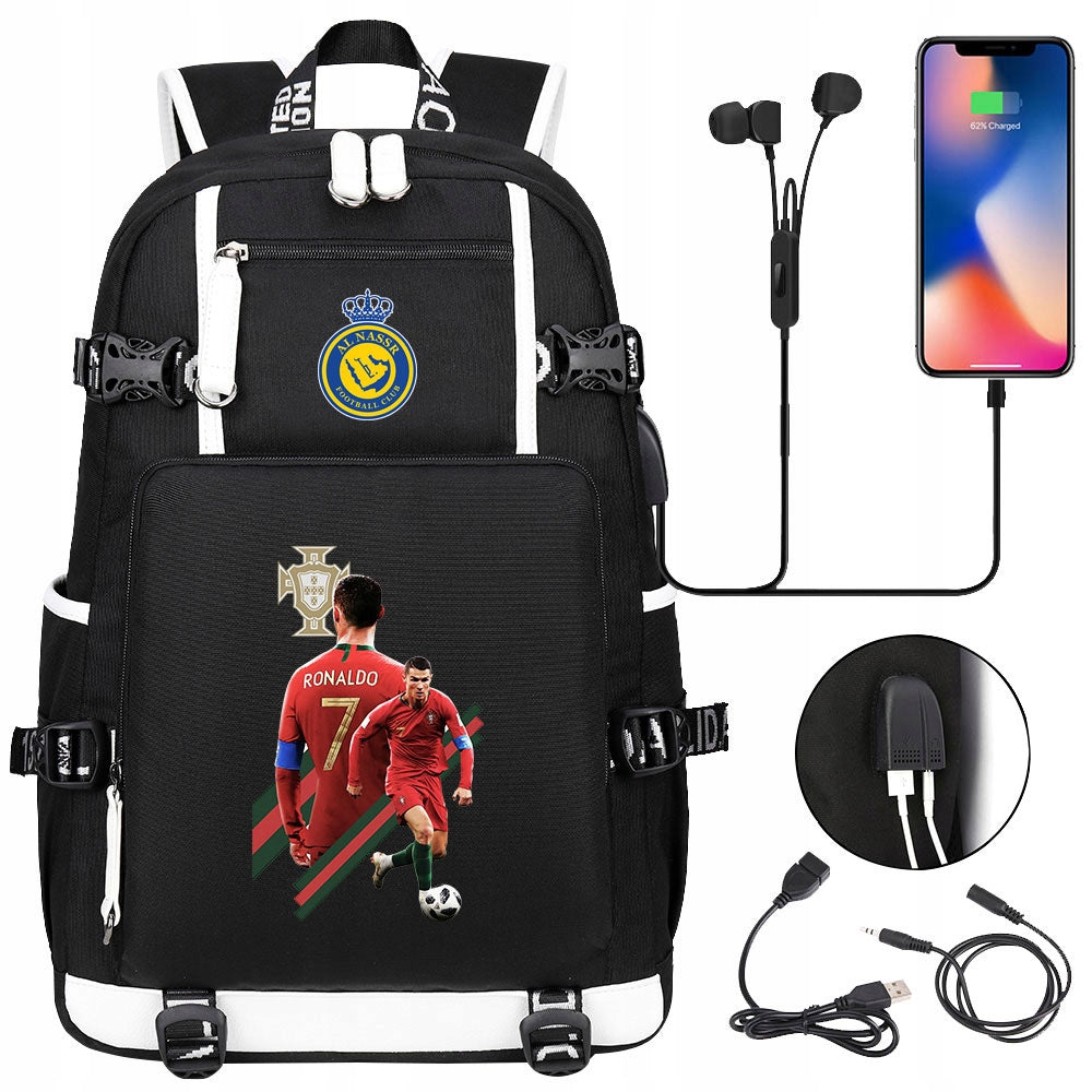 Large backpack Cristiano Ronaldo waterproof pattern new Manufacturer code DSA;DLASD