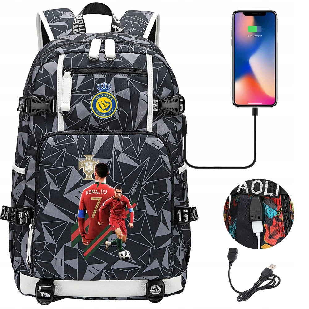 Large backpack Cristiano Ronaldo waterproof pattern new
