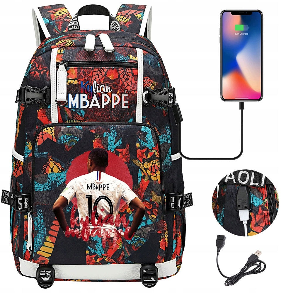 Large backpack Kylian Mbappé waterproof pattern new Manufacturer code DSA;DLASD