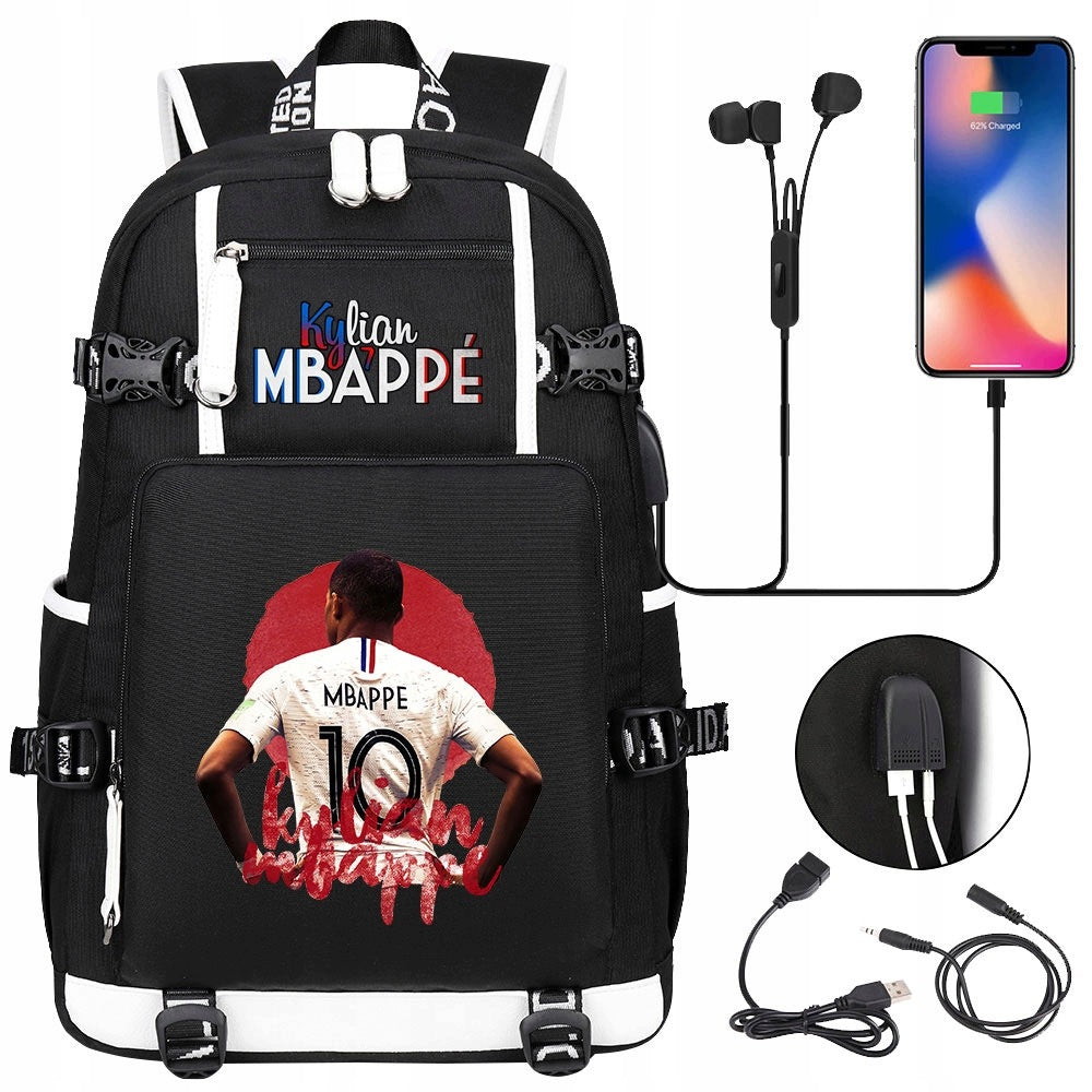 Large backpack Kylian Mbappé waterproof pattern new