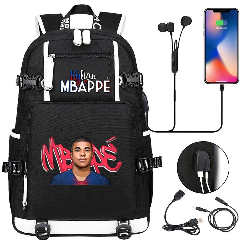 Large backpack MBAPPE waterproof pattern new Packaging status original