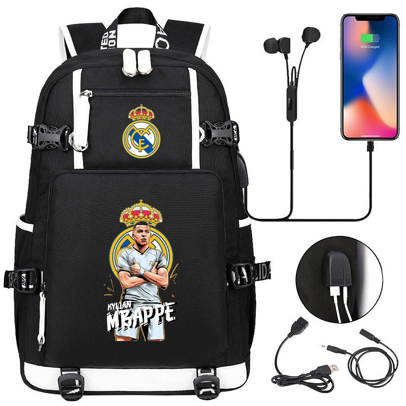Large backpack MBAPPE waterproof pattern new
