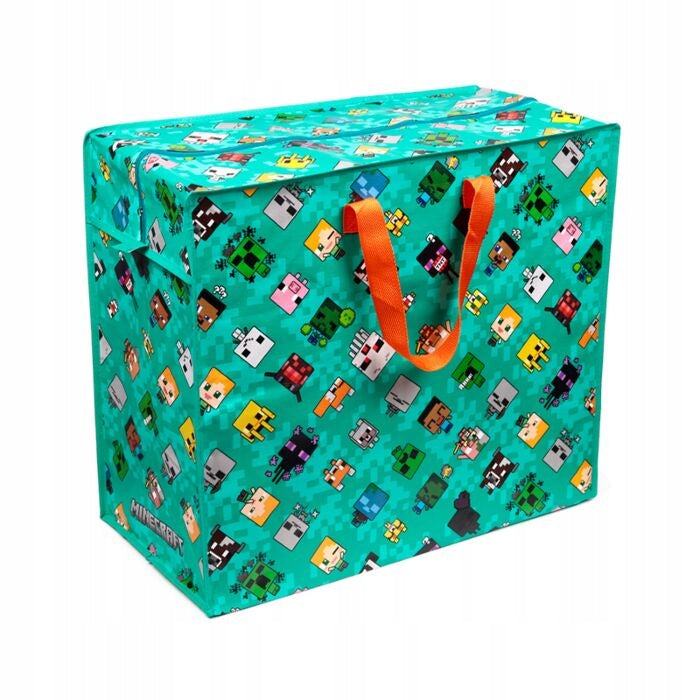 Large bag for toys, clothes, shopping beach Minecraft Chibi 48× 55× 28 cm Brand Puckator