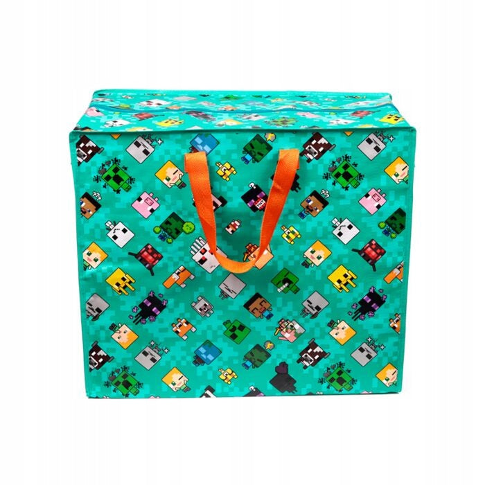 Large bag for toys, clothes, shopping beach Minecraft Chibi 48× 55× 28 cm Capacity 7 l