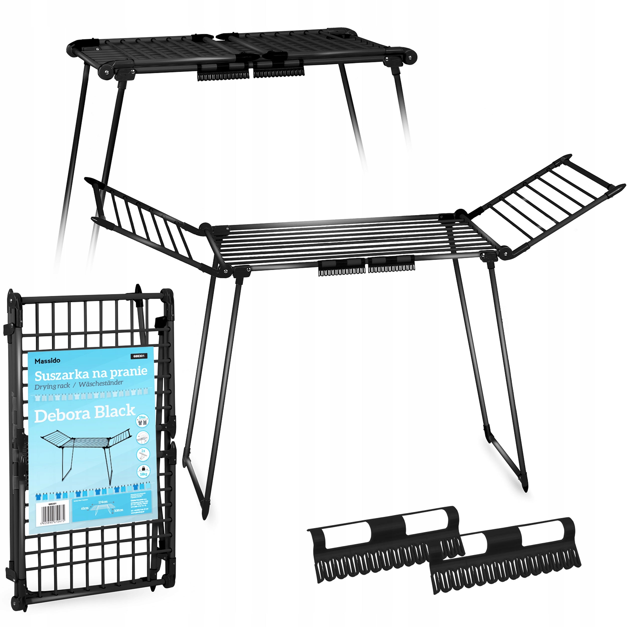 Large balcony dryer, for underwear, freestanding Massido 93-174 cm