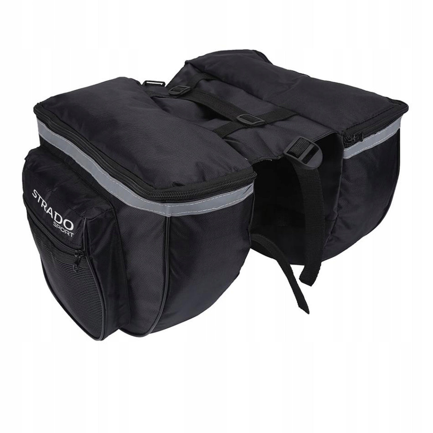 Large bicycle pouch bag for trunk double waterproof 4 compartments 28L Capacity 25 l