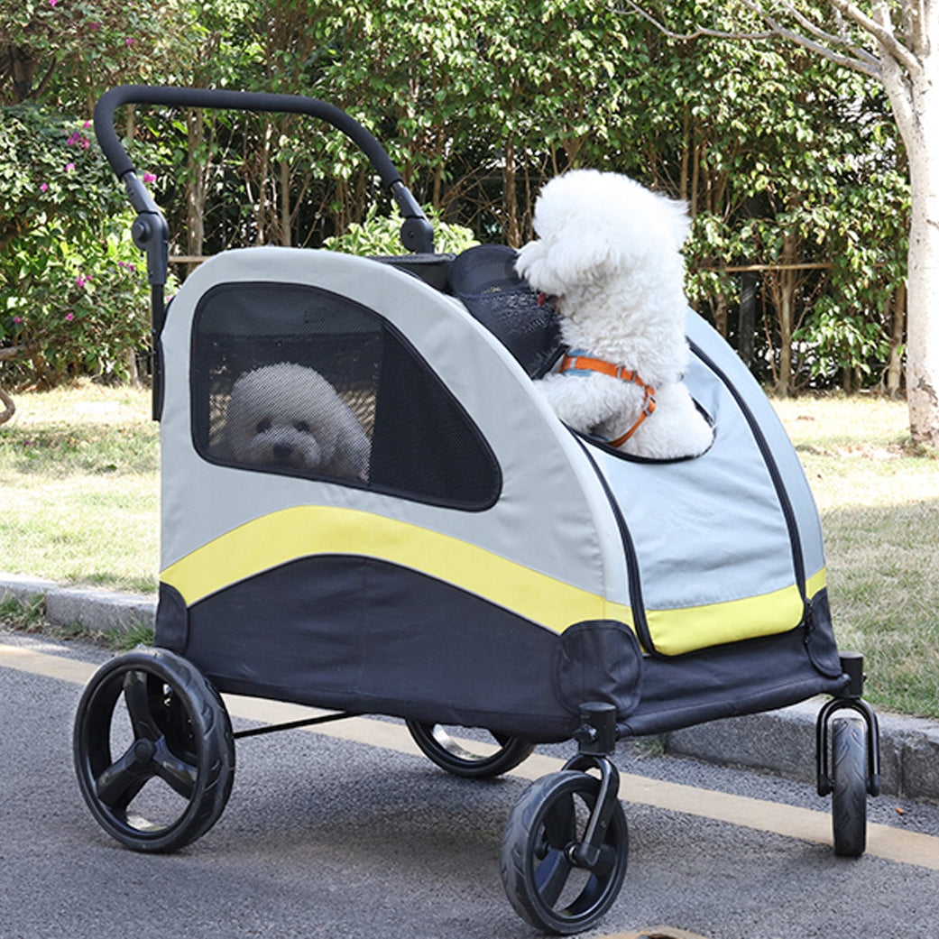 Large cat dog transporter trolley with partition for 2 dogs up to 42 kg 4 wheels EAN (GTIN) 6949577749810