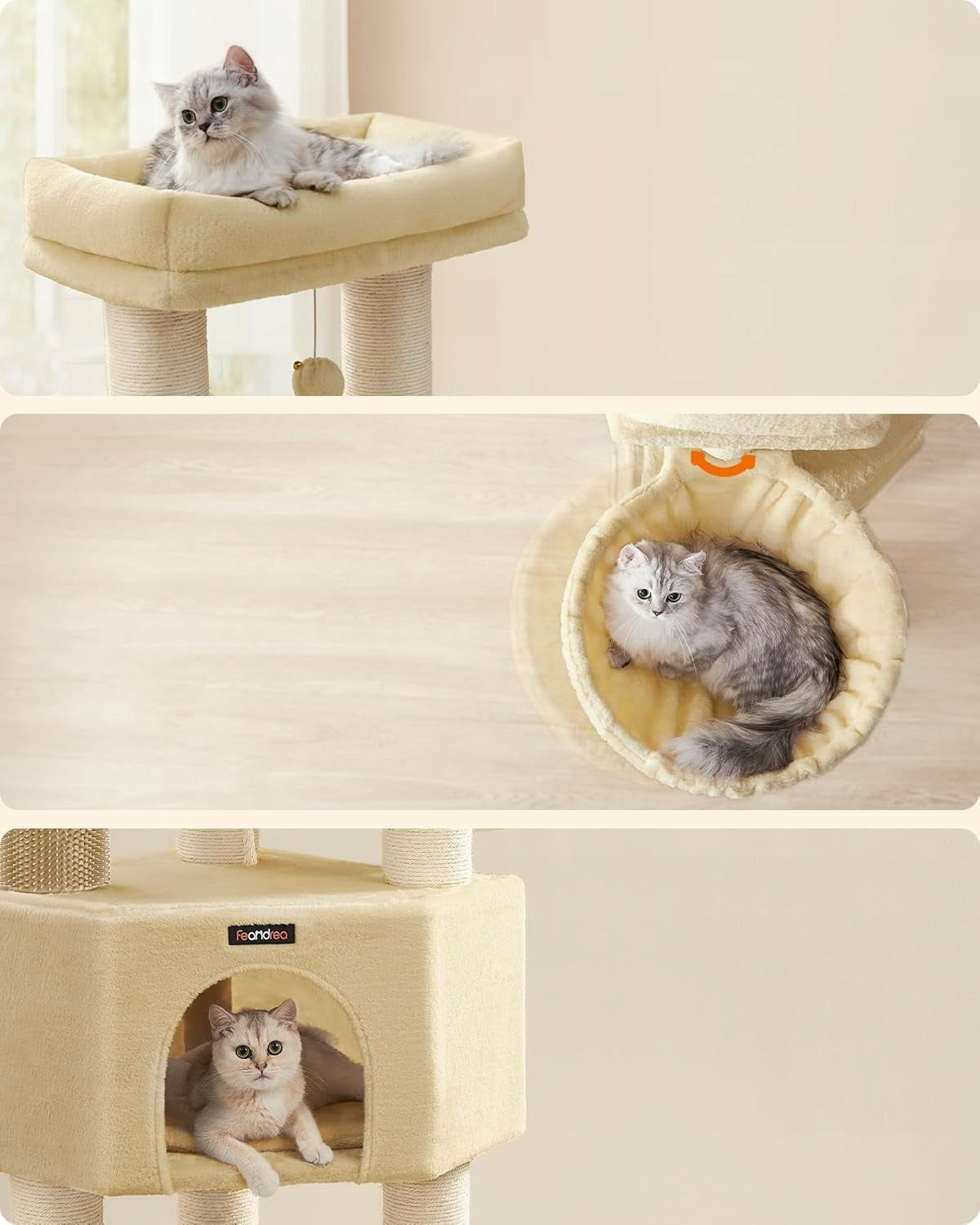 Large cat scratcher 160 cm sisal bed tower stable FEANDREA Brand Feandrea