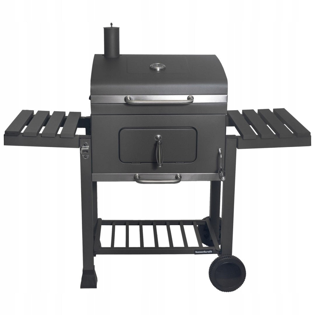 Large charcoal grill garden grate with cover ashtray thermometer opener B Grill width 137 cm