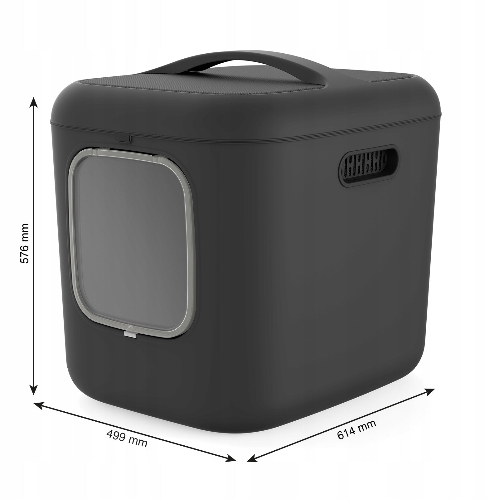 Large cuvette Rotho XL Anthracite closed with anti-odor carbon filter Manufacturer code 4006608853WS