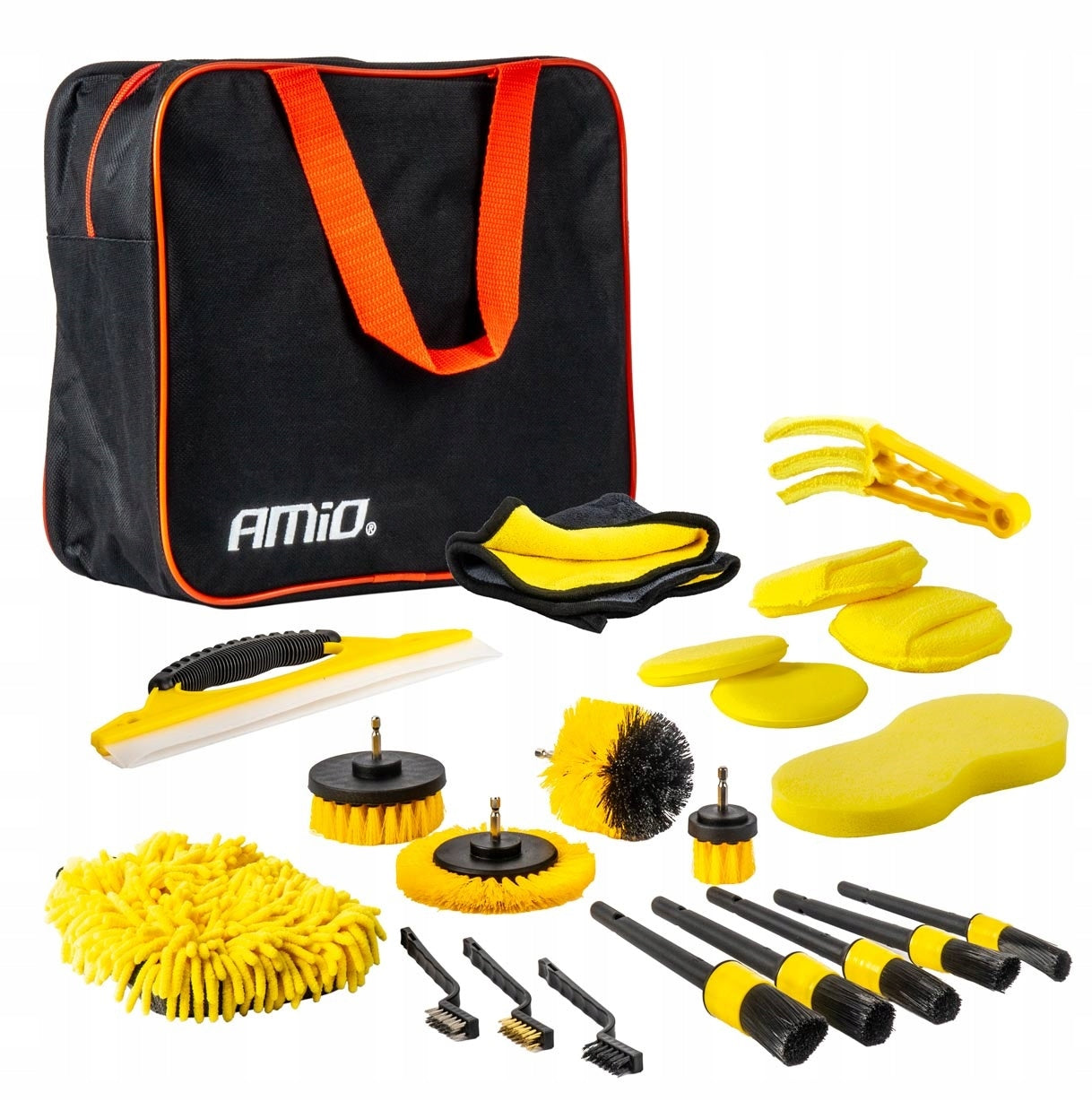 Large detailing kit for car cleaning auto 22 elements