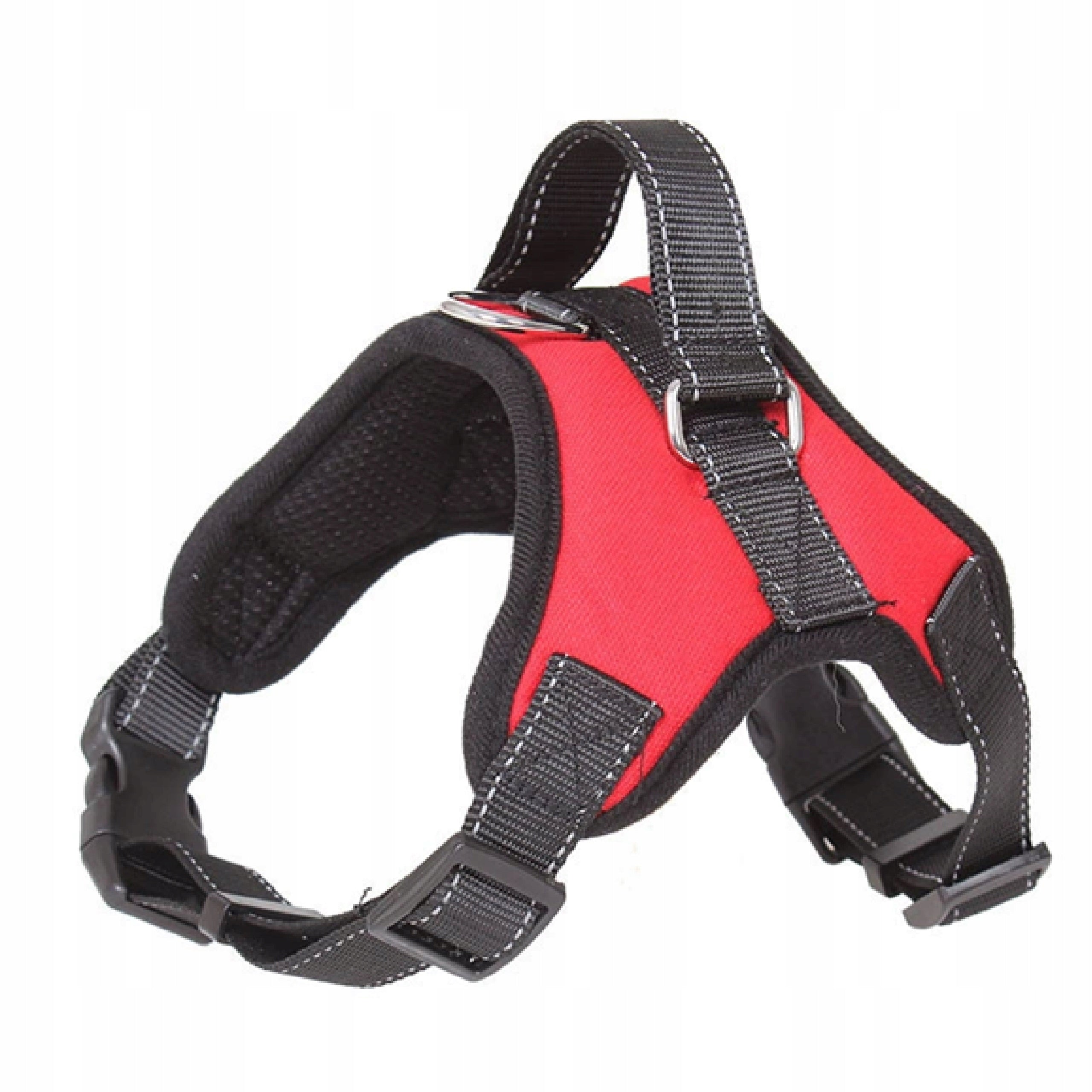 Large dog harness XL pressure-free dog harness and STRONG LEASH 120 cm Color black