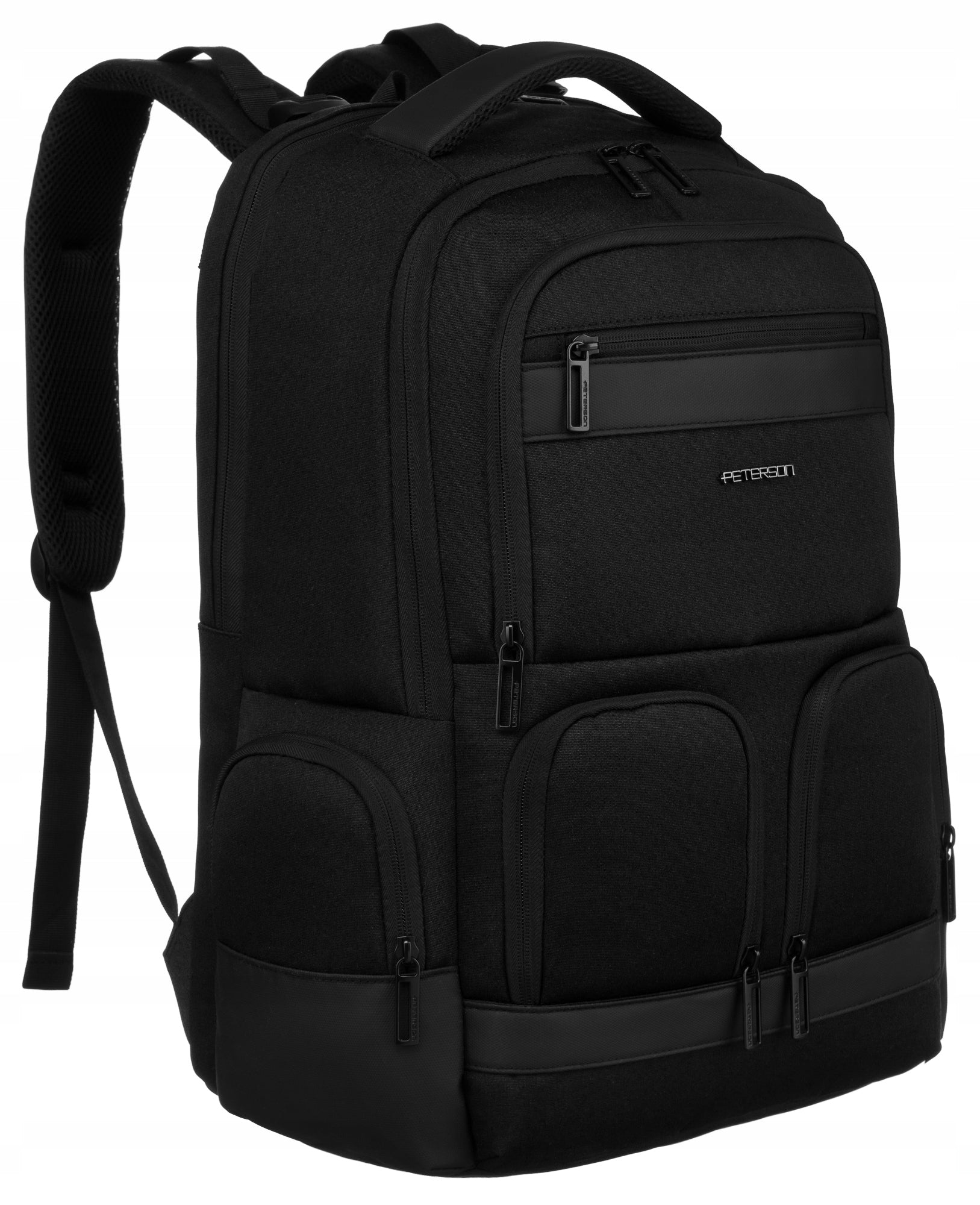 Large elegant laptop backpack PETERSON travel with suitcase holder