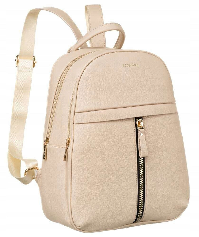 Large, fashionable women's backpack made of eco leather - Peterson