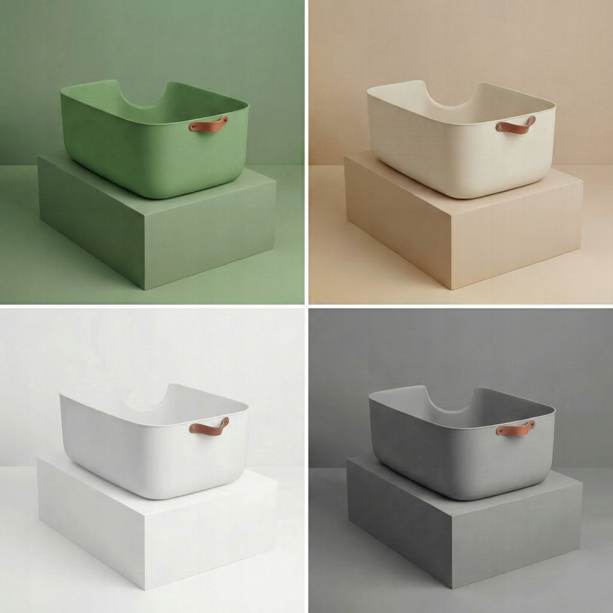 Large litter box open for cat CORNER CARINIO with spatula handle stable eco+ Manufacturer code Kuweta otwarta Carinio Corner 55x42 cm green