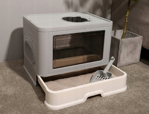 Large litter box with drawer + covered spatula (F010) Brand K&M