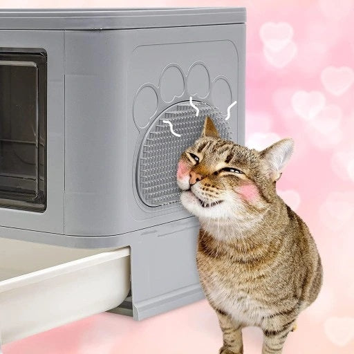 Large litter box with drawer + covered spatula (F010) Trade name F010 +Kuweta dla kota