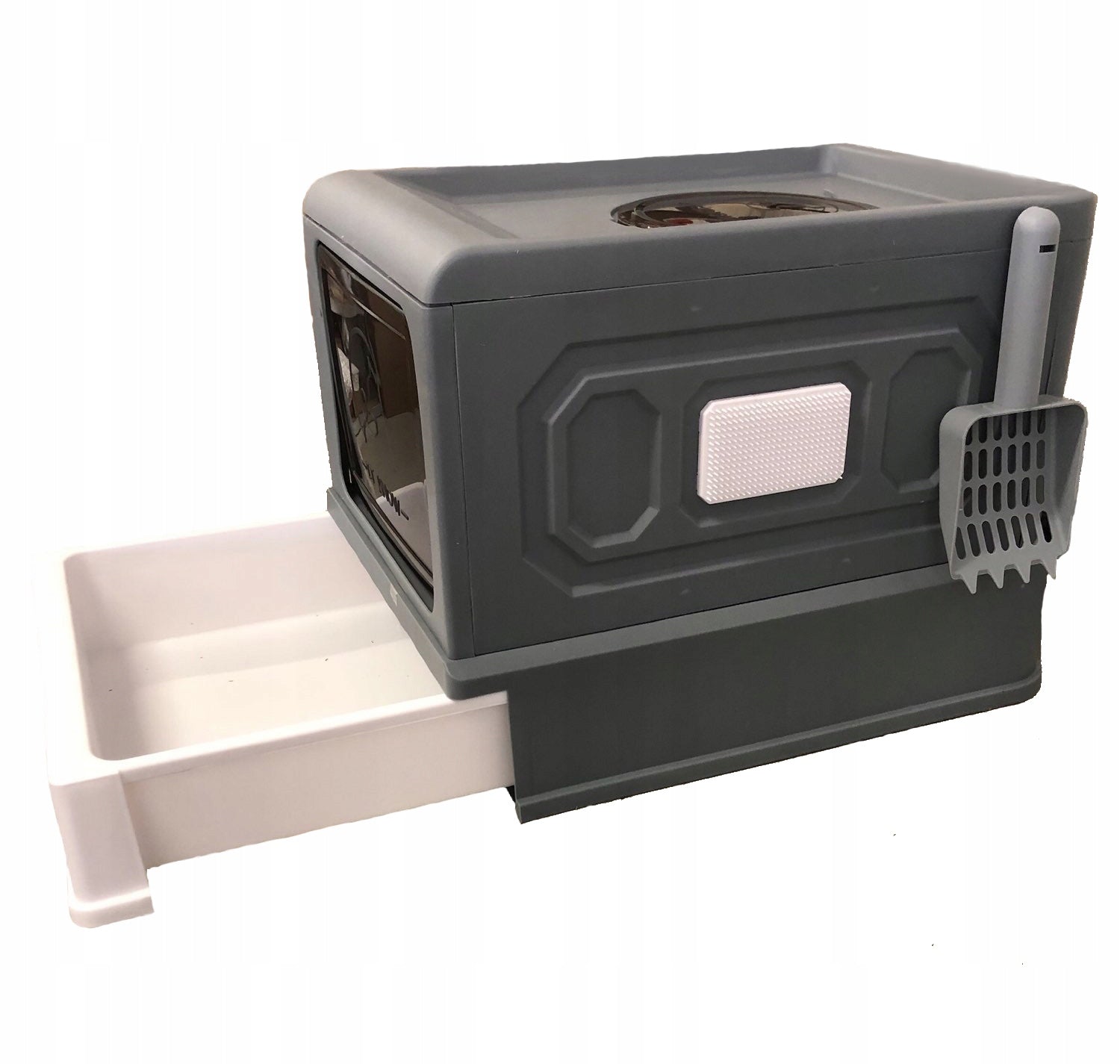 Large litter box with folding drawer + SPATULA (F050) EAN (GTIN) 5903794628366