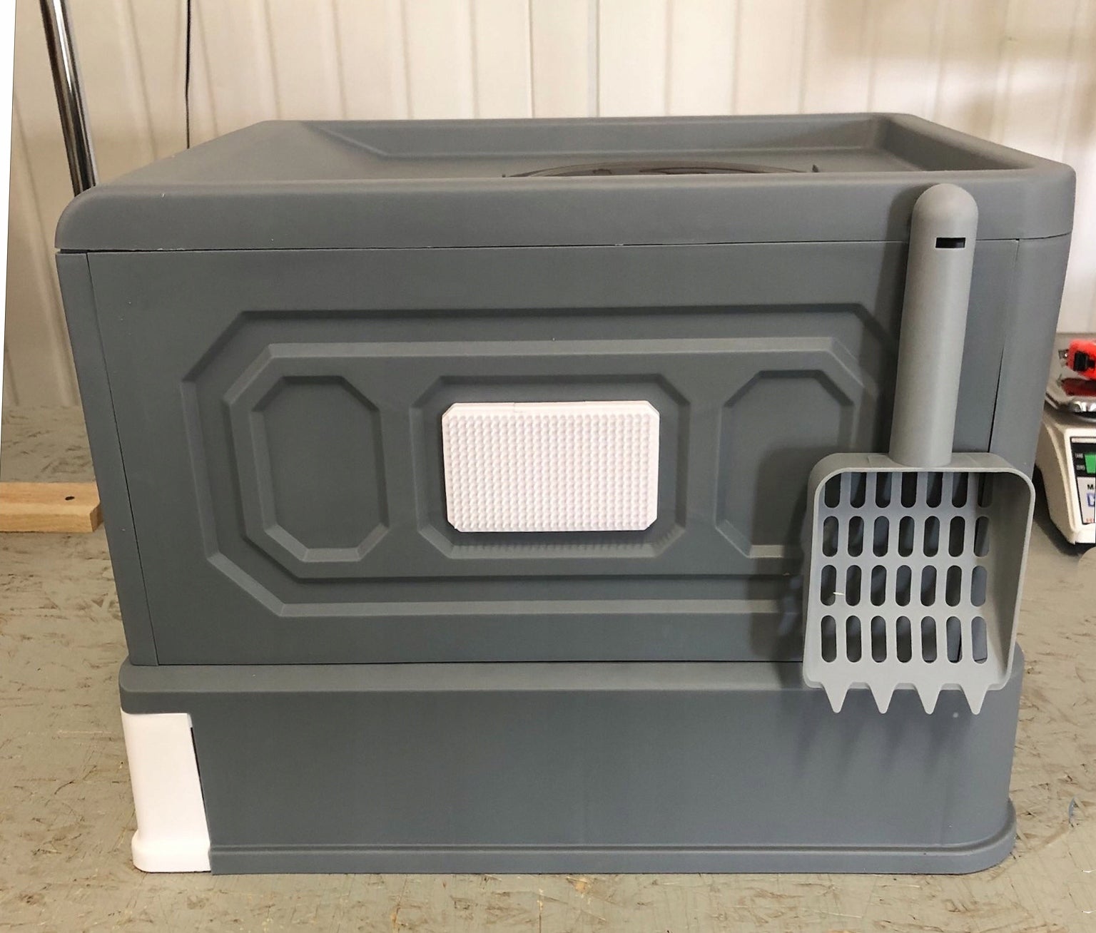 Large litter box with folding drawer + SPATULA (F050) Trade name F050 Kuweta