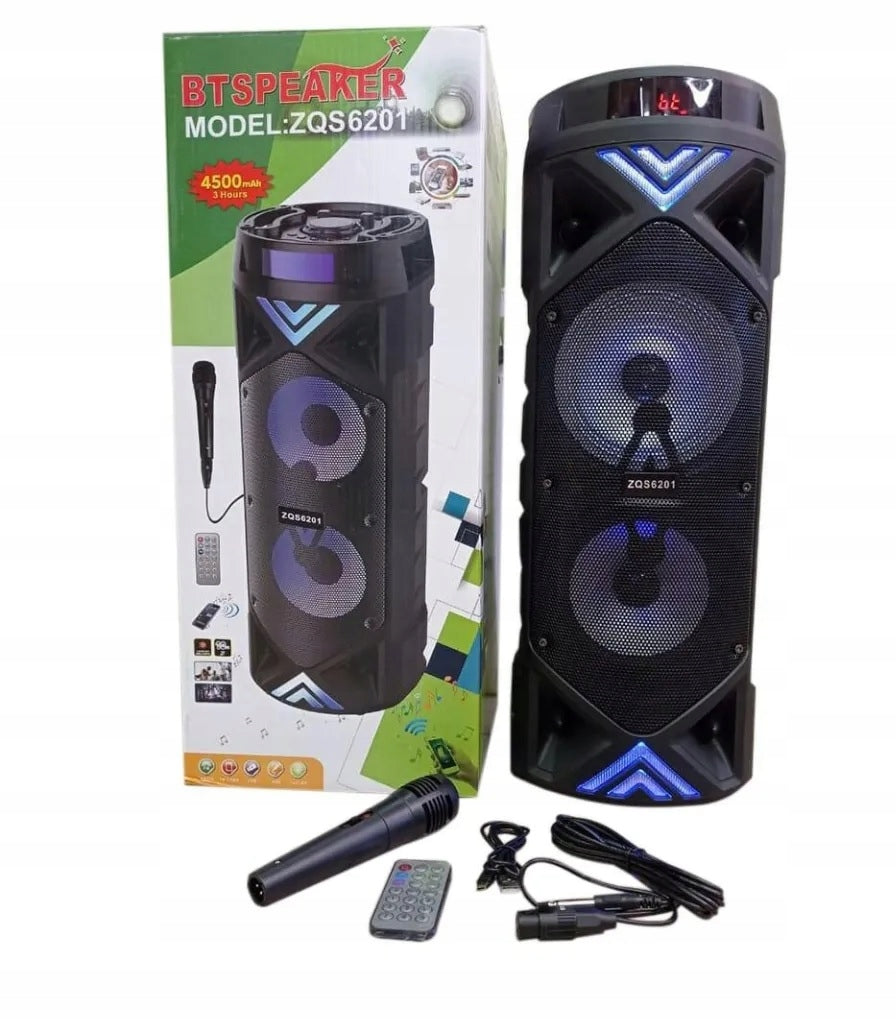 Large portable speaker, karaoke speaker with microphone, 68 cm