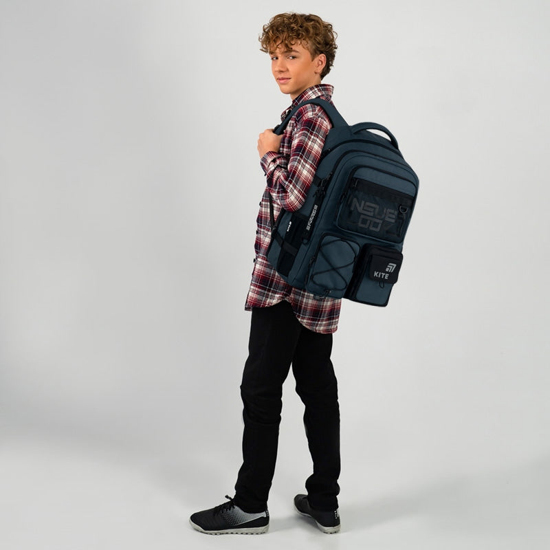 Large school backpack for boys multi-chamber roomy Kite Packaging status original