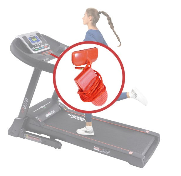 Large sports treadmill foldable up to 150 kg HT5000 with slope of 2000 Watt Brand Miweba Sports