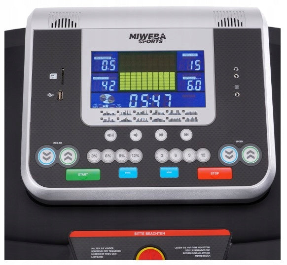 Large sports treadmill foldable up to 150 kg HT5000 with slope of 2000 Watt Manufacturer code PR0025959-01
