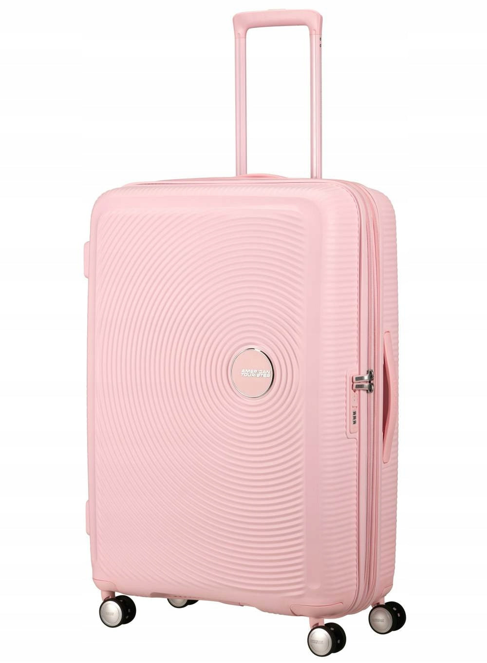 Large suitcase American Tourister SoundBox EXP - pastel pink Packaging status original