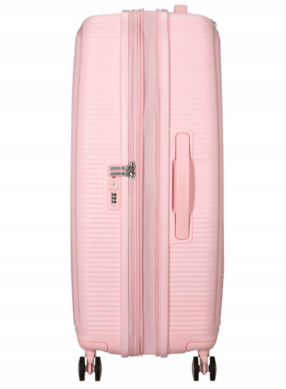 Large suitcase American Tourister SoundBox EXP - pastel pink Width (longer edge) 51 cm