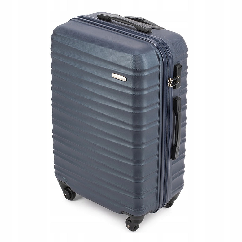 Large suitcase WITTCHEN Groove Line 56-3A-313-91 navy blue Model 56-3A-313