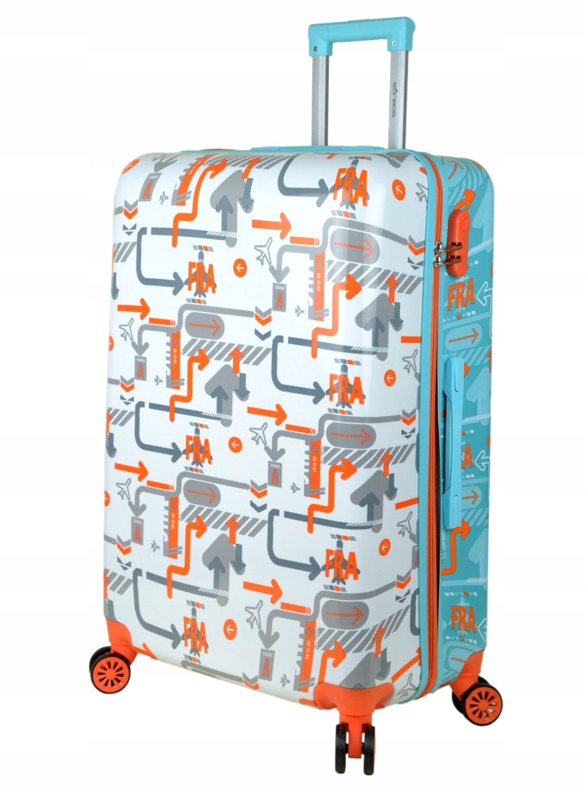 Large suitcase on wheels SUNBAG Fly360 DualColor Brand no brand