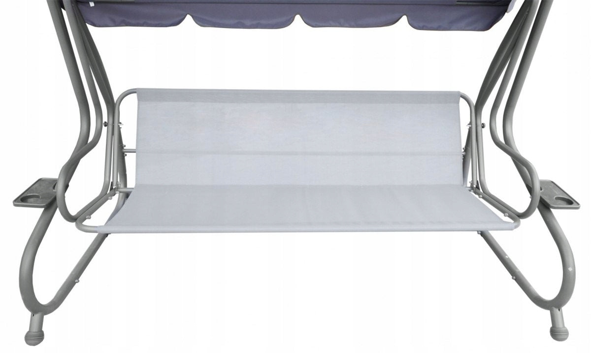 Large swing folding garden couch 2in1 4 pers. 300 kg canopy Line PATTERN