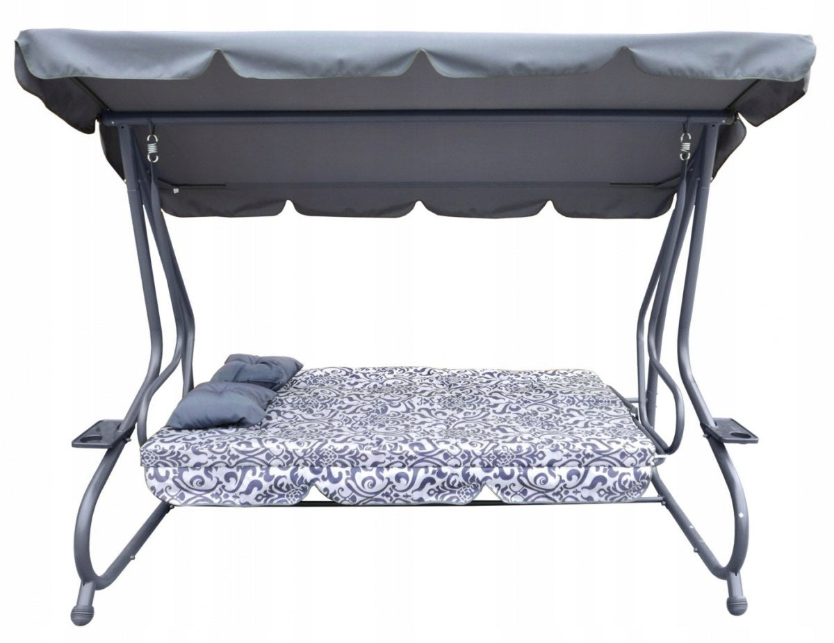 Large swing folding garden couch 2in1 4 pers. 300 kg canopy Manufacturer code 8011 PATTERN SZ
